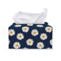 Polka Dot Daisy Floral Pattern Print Leather Tissue Box Cover