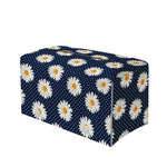 Polka Dot Daisy Floral Pattern Print Leather Tissue Box Cover