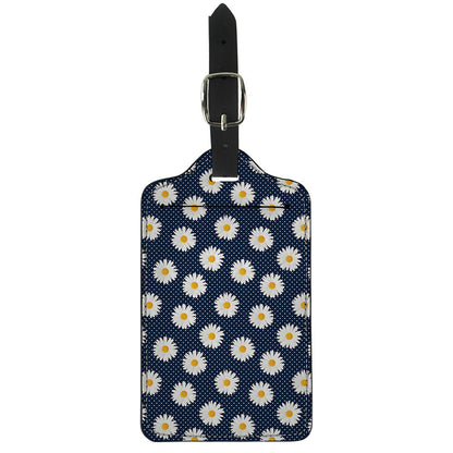 Polka Dot Daisy Floral Pattern Print Luggage Tag