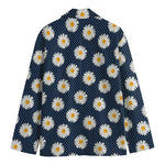 Polka Dot Daisy Floral Pattern Print Men's Blazer