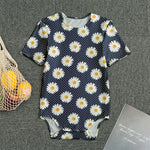 Polka Dot Daisy Floral Pattern Print Men's Bodysuit