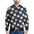 Polka Dot Daisy Floral Pattern Print Men's Bomber Jacket