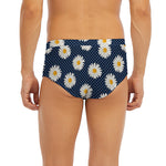 Polka Dot Daisy Floral Pattern Print Men's Briefs