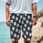 Polka Dot Daisy Floral Pattern Print Men's Cargo Shorts