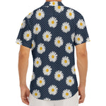 Polka Dot Daisy Floral Pattern Print Men's Deep V-Neck Shirt