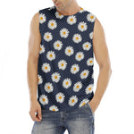 Polka Dot Daisy Floral Pattern Print Men's Fitness Tank Top