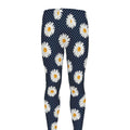 Polka Dot Daisy Floral Pattern Print Men's Leggings