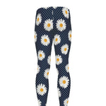 Polka Dot Daisy Floral Pattern Print Men's leggings