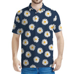 Polka Dot Daisy Floral Pattern Print Men's Polo Shirt