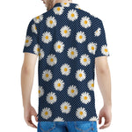 Polka Dot Daisy Floral Pattern Print Men's Polo Shirt