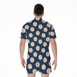 Polka Dot Daisy Floral Pattern Print Men's Rompers