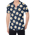 Polka Dot Daisy Floral Pattern Print Men's Shirt