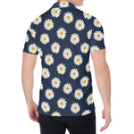 Polka Dot Daisy Floral Pattern Print Men's Shirt