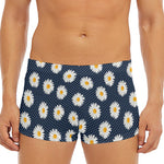 Polka Dot Daisy Floral Pattern Print Men's Short Boxer Briefs