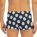 Polka Dot Daisy Floral Pattern Print Men's Short Boxer Briefs