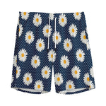 Polka Dot Daisy Floral Pattern Print Men's Sports Shorts