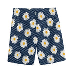 Polka Dot Daisy Floral Pattern Print Men's Sports Shorts