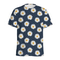 Polka Dot Daisy Floral Pattern Print Men's Athletic T-Shirt