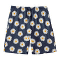 Polka Dot Daisy Floral Pattern Print Men's Swim Trunks