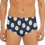 Polka Dot Daisy Floral Pattern Print Men's Triangle Swim Briefs