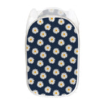 Polka Dot Daisy Floral Pattern Print Mesh Laundry Hamper