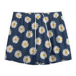 Polka Dot Daisy Floral Pattern Print Mesh Shorts