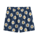 Polka Dot Daisy Floral Pattern Print Mesh Shorts