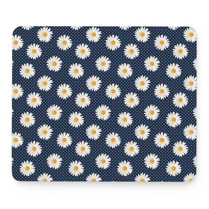 Polka Dot Daisy Floral Pattern Print Mouse Pad