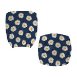 Polka Dot Daisy Floral Pattern Print Office Chair Cover