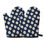 Polka Dot Daisy Floral Pattern Print Oven Mitts