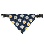 Polka Dot Daisy Floral Pattern Print Over The Collar Dog Bandana
