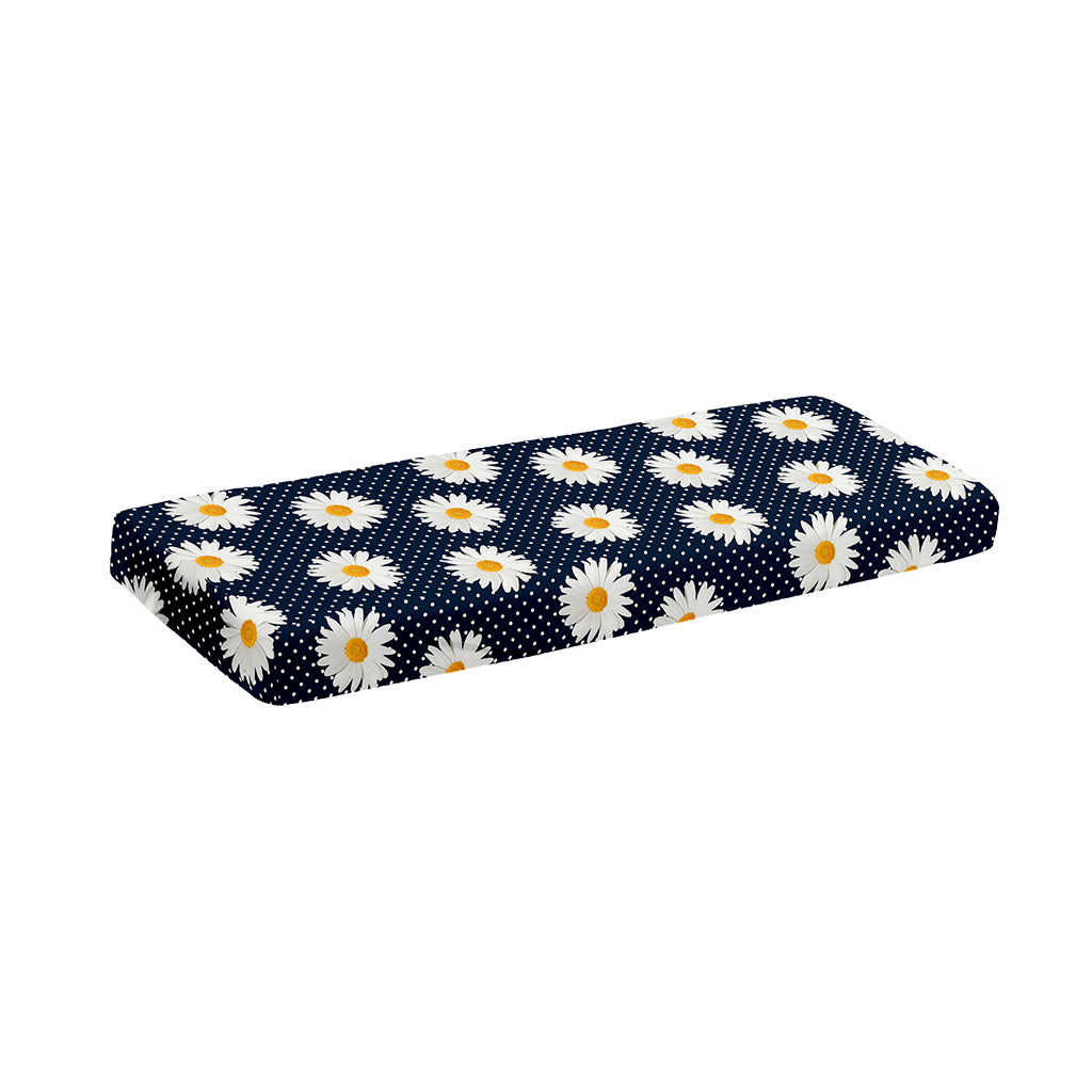 Polka Dot Daisy Floral Pattern Print Piano Keyboard Cover