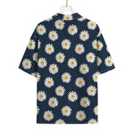 Polka Dot Daisy Floral Pattern Print Rayon Hawaiian Shirt