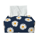 Polka Dot Daisy Floral Pattern Print Rectangle Tissue Box Cover