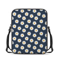 Polka Dot Daisy Floral Pattern Print Rectangular Crossbody Bag