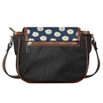 Polka Dot Daisy Floral Pattern Print Saddle Bag