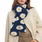 Polka Dot Daisy Floral Pattern Print Scarf