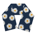 Polka Dot Daisy Floral Pattern Print Scarf
