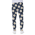 Polka Dot Daisy Floral Pattern Print Scuba Joggers