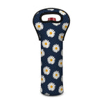 Polka Dot Daisy Floral Pattern Print Single Neoprene Wine Tote