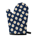 Polka Dot Daisy Floral Pattern Print Single Oven Mitt