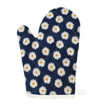 Polka Dot Daisy Floral Pattern Print Single Oven Mitt