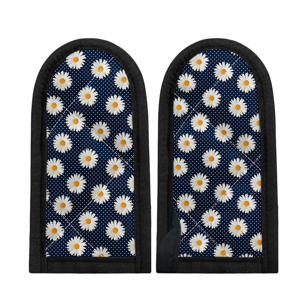 Polka Dot Daisy Floral Pattern Print Skillet Handle Cover