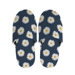Polka Dot Daisy Floral Pattern Print Slippers