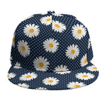 Polka Dot Daisy Floral Pattern Print Snapback Cap
