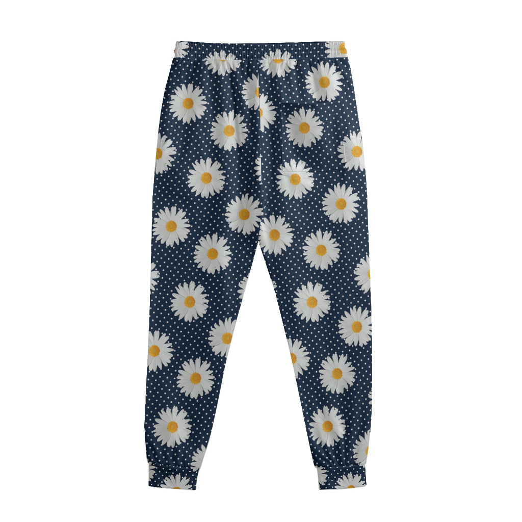 Polka Dot Daisy Floral Pattern Print Sweatpants
