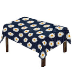 Polka Dot Daisy Floral Pattern Print Tablecloth