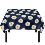 Polka Dot Daisy Floral Pattern Print Tablecloth