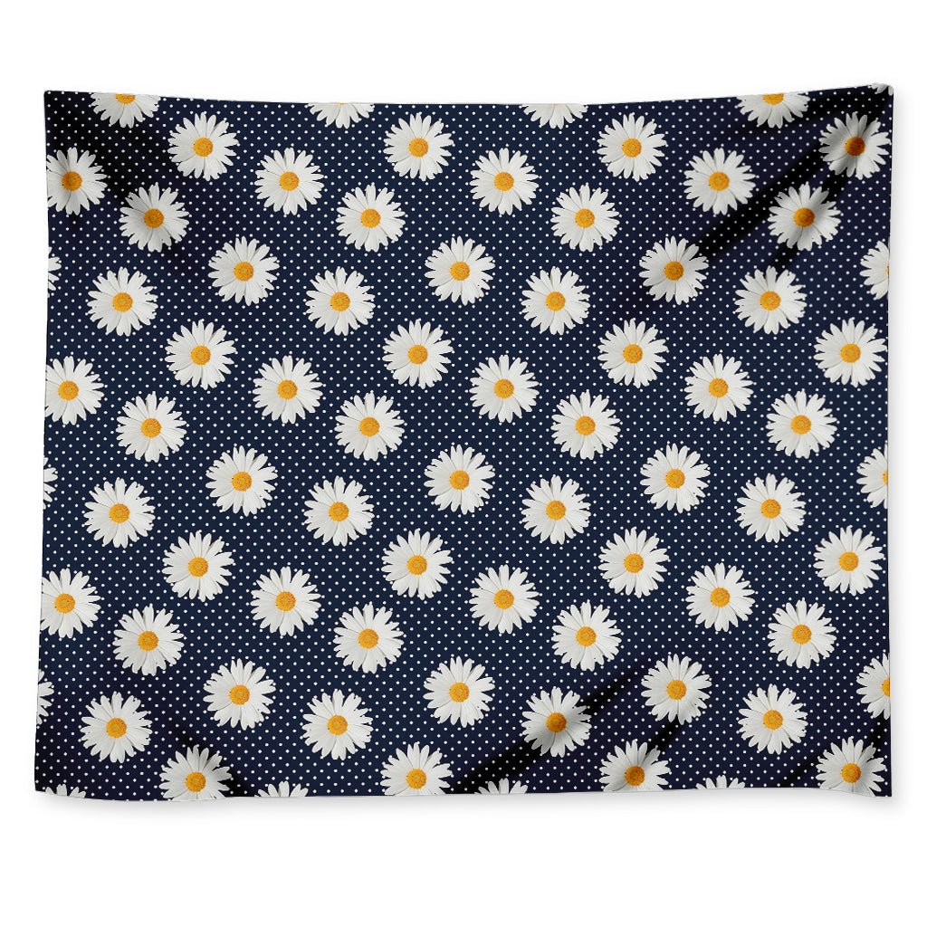 Polka Dot Daisy Floral Pattern Print Tapestry