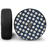 Polka Dot Daisy Floral Pattern Print Tire Cover With Camera Hole
